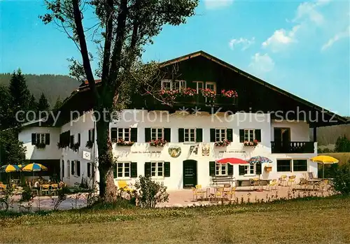 AK / Ansichtskarte Wetterstein Gaestehaus Alpengut Elmau Aussenansicht m. Terrasse Wetterstein