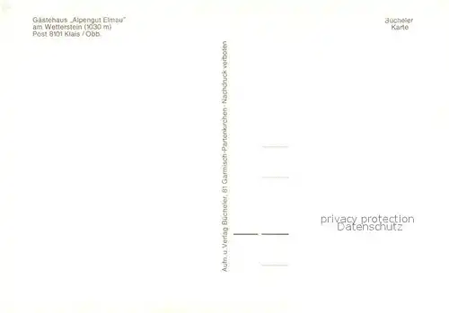 AK / Ansichtskarte Wetterstein Gaestehaus Alpengut Elmau Aussenansicht m. Terrasse Wetterstein