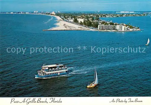 AK / Ansichtskarte Clearwater_Florida Pass A Grille Beach Air view 