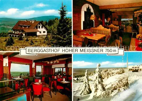 AK / Ansichtskarte Lichtenau_Baden Berggasthof Hoher Meissner Innen  und Aussenansichten Lichtenau_Baden