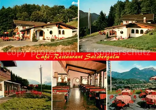 AK / Ansichtskarte Berchtesgaden Cafe Restaurant Salzbergalm Gaststube Terrasse Berchtesgaden