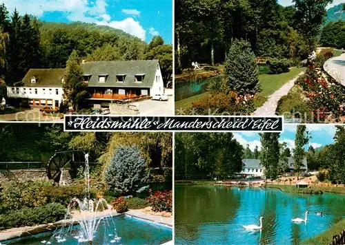 AK / Ansichtskarte Manderscheid_Eifel Hotel Restaurant Heidsmuehle Teilansichten Manderscheid Eifel