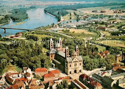 AK / Ansichtskarte Speyer_Rhein Fliegeraufnahme mit Dom Speyer Rhein