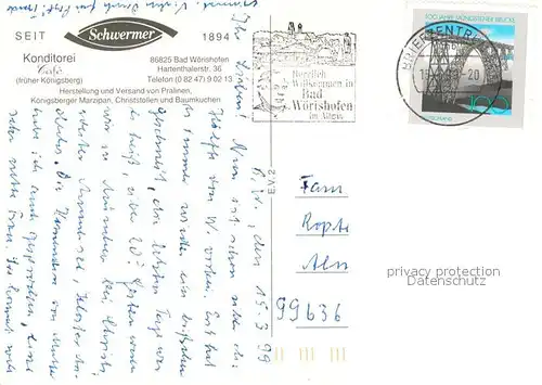 AK / Ansichtskarte Bad_Woerishofen Konditorei Cafe Terrassenansicht Bad_Woerishofen