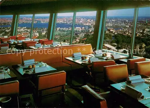 AK / Ansichtskarte Hamburg Fernsehturm Innen Blick auf die Stadt Hamburg