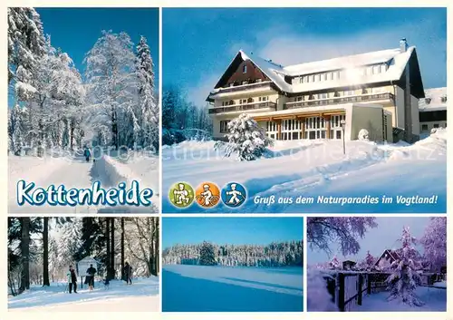 AK / Ansichtskarte Kottenheide Haus am Ahorn im Schnee m. Umgebung Kottenheide