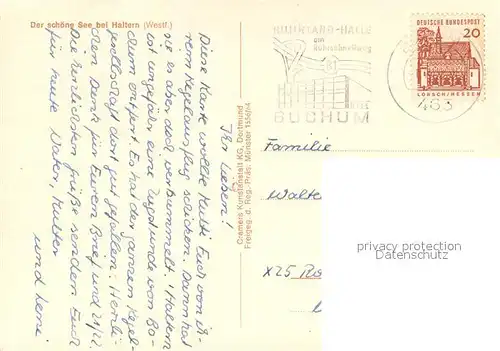 AK / Ansichtskarte Haltern_See Fliegeraufnahme mit Strandbad Alter Garten Zeltplatz Jugendherberge Bootsverleih Haltern See