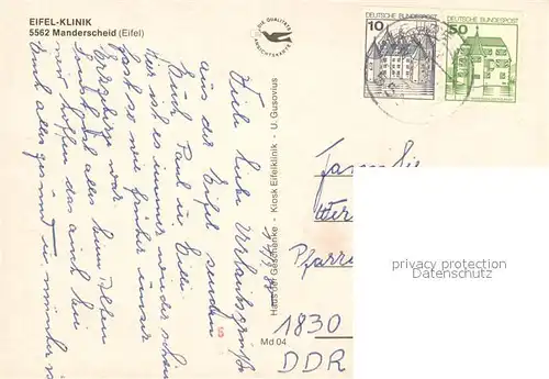 AK / Ansichtskarte Manderscheid_Eifel Eifel Klinik Teilansichten Manderscheid Eifel