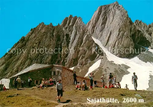 AK / Ansichtskarte Sajathuette_2600m_Grossvenediger mit Rote Saeule im Hintergrund 