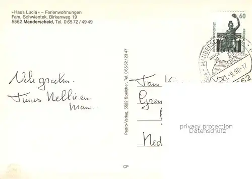 AK / Ansichtskarte Manderscheid_Eifel Haus Lucia Ferienwohnungen Aussenansichten Manderscheid Eifel