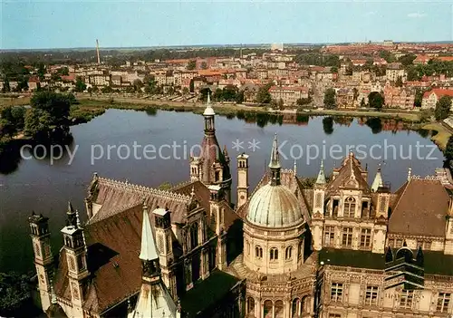 AK / Ansichtskarte Schwerin__Mecklenburg Blick vom Schlossturm auf den Burgsee 