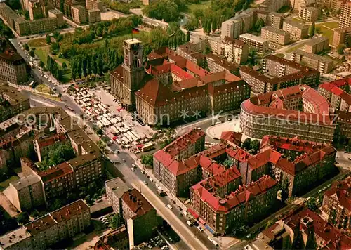 AK / Ansichtskarte Berlin Schoeneberger Rathaus Fliegeraufnahme Berlin