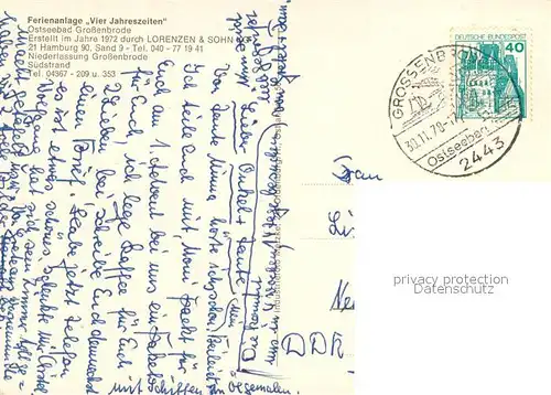 AK / Ansichtskarte Grossenbrode_Ostseebad Ferienanlage Vier Jahreszeiten Fliegeraufnahme Grossenbrode_Ostseebad