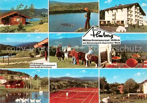 AK / Ansichtskarte Mitterfirmiansreut Hotel Almberg Teilansichten m. Umgebung Mitterfirmiansreut