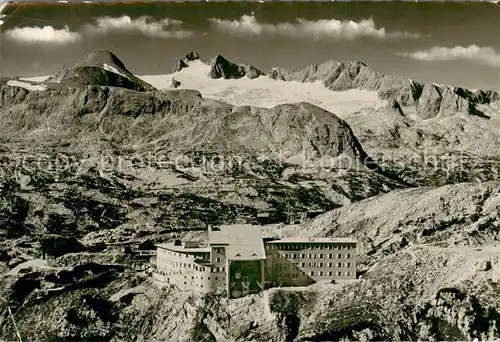 AK / Ansichtskarte Dachstein_Steiermark Fliegeraufnahme mit Berghaus Krippenstein Dachstein_Steiermark