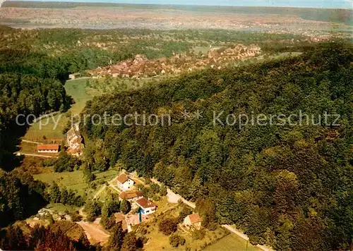 AK / Ansichtskarte Waldprechtsweier Waldcafe Restaurant Pension Standke Fliegeraufnahme Waldprechtsweier