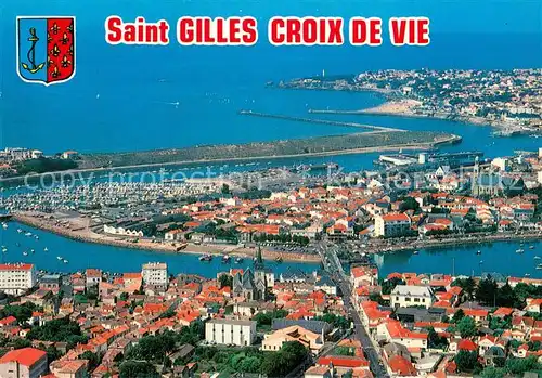 AK / Ansichtskarte Saint Gilles Croix de Vie_Vendee Vue generale aerienne Saint Gilles Croix de Vie