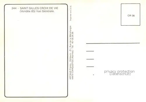 AK / Ansichtskarte Saint Gilles Croix de Vie_Vendee Vue generale aerienne Saint Gilles Croix de Vie