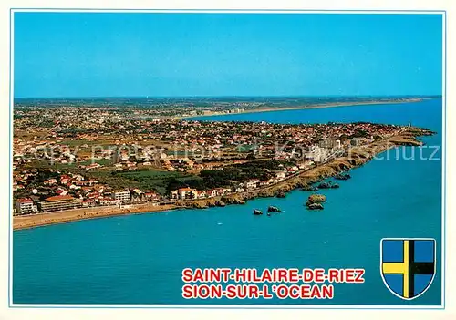 AK / Ansichtskarte Saint_Hilaire_de_Riez Vue generale aerienne la corniche et les cinq pinneaux Saint_Hilaire_de_Riez