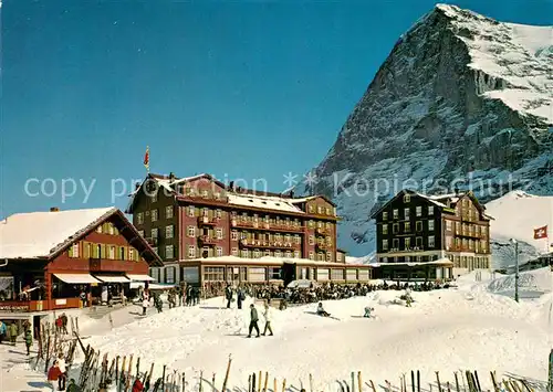 AK / Ansichtskarte Kleine_Scheidegg_Interlaken Hotels mit Eiger Kleine_Scheidegg