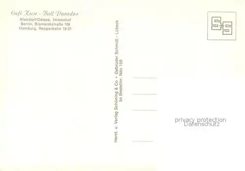 AK / Ansichtskarte Niendorf_Timmendorfer_Strand Cafe Keese Ball Paradox Niendorf_Timmendorfer