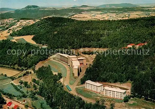 AK / Ansichtskarte Schwabthal Kurklinik Lautergrund Fliegeraufnahme mit Staffelberg Spitzberg und Banzberge Schwabthal