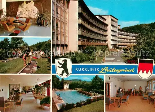 AK / Ansichtskarte Schwabthal Kurklinik Lautergrund Minigolf Gastraeume Freibad Schwabthal