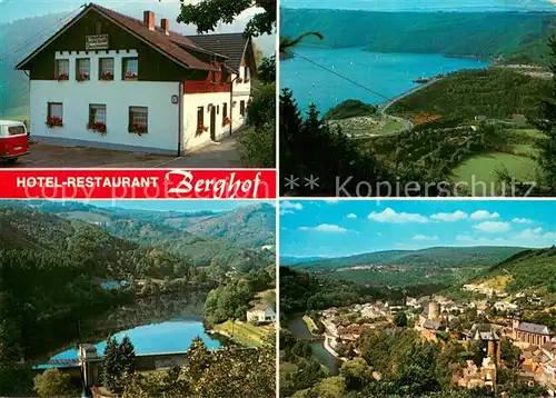 AK / Ansichtskarte Schwammenauel_Heimbach Hotel Restaurant Berghof am Rursee Fliegeraufnahmen 