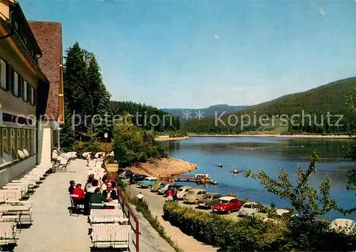 AK / Ansichtskarte Forbach_Baden Gasthaus zur Schwarzenbachtalsperre Terrasse Forbach_Baden