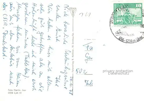 AK / Ansichtskarte Oberwiesenthal_Erzgebirge FDGB Erholungsheim am Fichtelberg Speisesaal Bergbahn Oberwiesenthal Erzgebirge