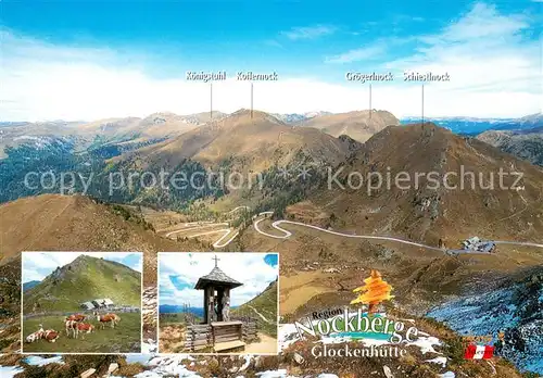 AK / Ansichtskarte Nockberge_Kaernten Glockenhuette Nockalm Koenigstuhl Koflernock Groegerlnock Schiestlnock 