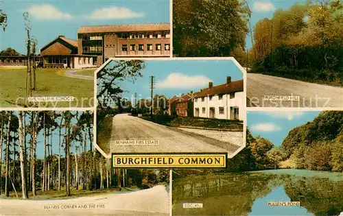 AK / Ansichtskarte Burghfield The Willink School Burghfield Hill Blands Corner and the Firs Pullens Pond Burghfield