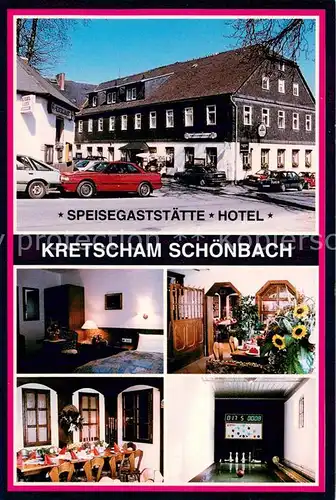 AK / Ansichtskarte Schoenbach_Sachsen Speisegaststaette Hotel Kretscham Kegelbahn Schoenbach Sachsen