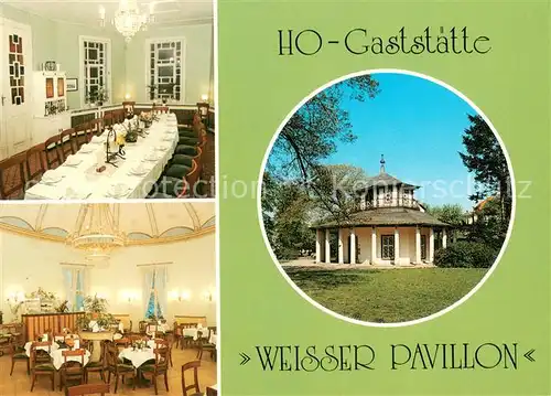AK / Ansichtskarte Bad_Doberan HO Gaststaette Weisser Pavillon Gastraeume Bad_Doberan