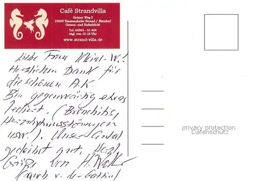 AK / Ansichtskarte Timmendorfer_Strand Cafe Strandville Torte Gaststube Niendorf Hafen Timmendorfer_Strand