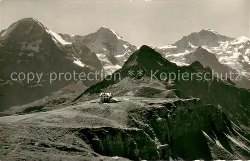 AK / Ansichtskarte Grindelwald Berghotel Maennlichen mit Eiger Moench und Jungfrau Berner Alpen Grindelwald