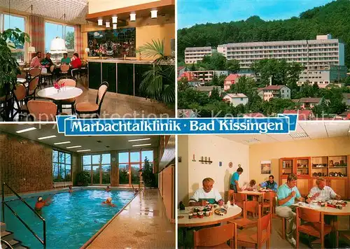 AK / Ansichtskarte Bad_Kissingen Marbachtalklinik der LVA Oldenburg Gastraeume Hallenbad Bad_Kissingen