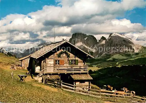 AK / Ansichtskarte Schlerngebiet Seiseralm mit Langkofelgruppe Schlerngebiet