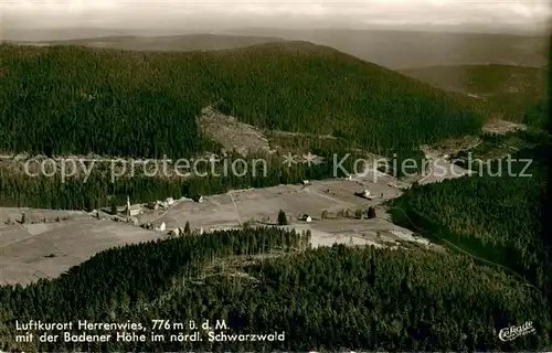 AK / Ansichtskarte Herrenwies Luftkurort mit Badener Hoehe Schwarzwald Herrenwies