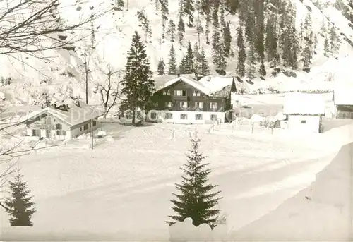 AK / Ansichtskarte Vorderriss Winter in der Vorderriss Gasthaus und Forsthaus Vorderriss
