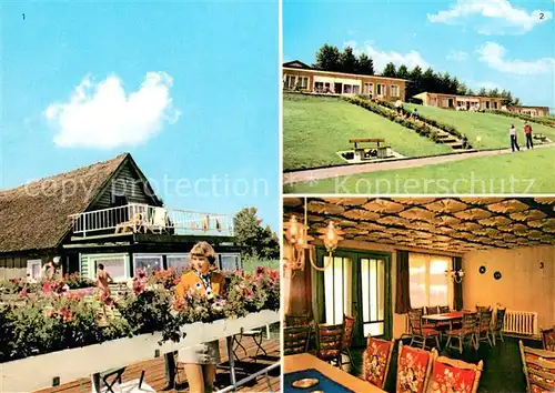 AK / Ansichtskarte Hundorf_Schwerin_Mecklenburg Naherholungszentrum Seehof Schilfhaus Teilansicht von der Seeseite Bauernstube Hundorf_Schwerin