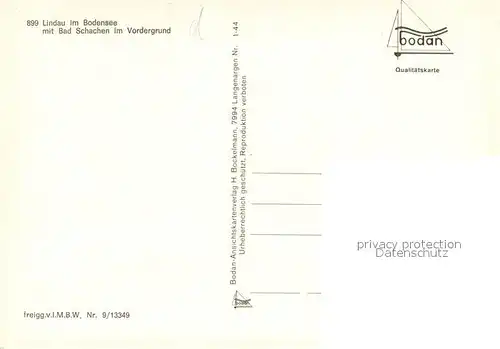 AK / Ansichtskarte Lindau_Bodensee Fliegeraufnahme mit Bad Schachen und Bregenz Lindau Bodensee