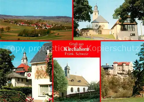 AK / Ansichtskarte Kirchahorn Panorama Kirche Ortspartien Schloss Kirchahorn