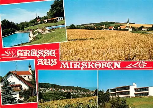 AK / Ansichtskarte Mirskofen Freibad Panorama Kirche Sanatorium Mirskofen