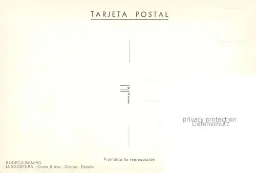 AK / Ansichtskarte Llagostera Bodega Ramiro Weinkeller Llagostera