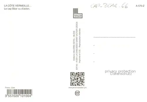 AK / Ansichtskarte Cap_Bear_Port Vendres_66 Vue aerienne 