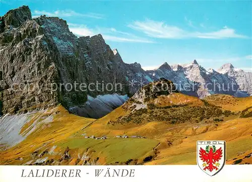 AK / Ansichtskarte Laliderer_Hochalm mit Laliderer Waende Hochjoch mit Teufelskopf Laliderer Hochleger 