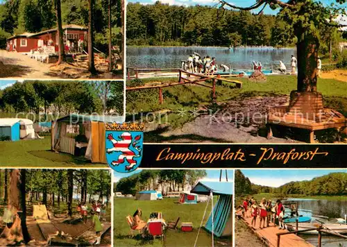 AK / Ansichtskarte Huenfeld Campingplatz Praforst Teilansichten Huenfeld