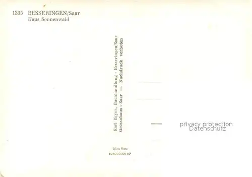 AK / Ansichtskarte Besseringen Haus Sonnenwald Besseringen