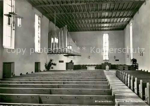 AK / Ansichtskarte Winterthur__ZH Inneres der Zwinglikirche 